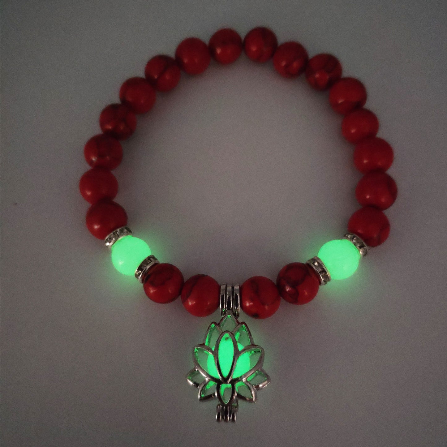 Glowing Turquoise Bead Yoga Energy Bracelet