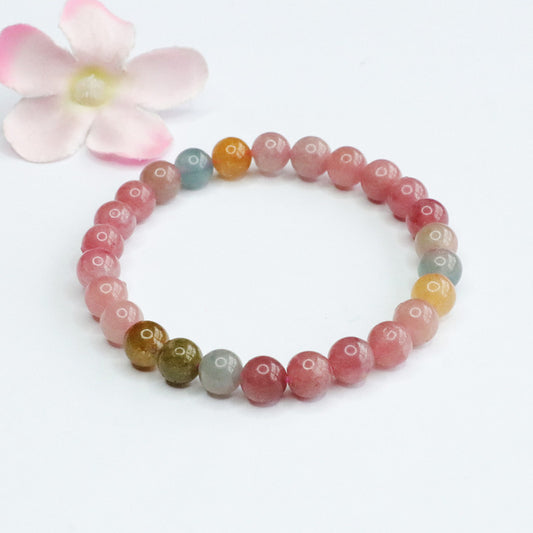 Natural Tourmaline Round Bead Bracelet