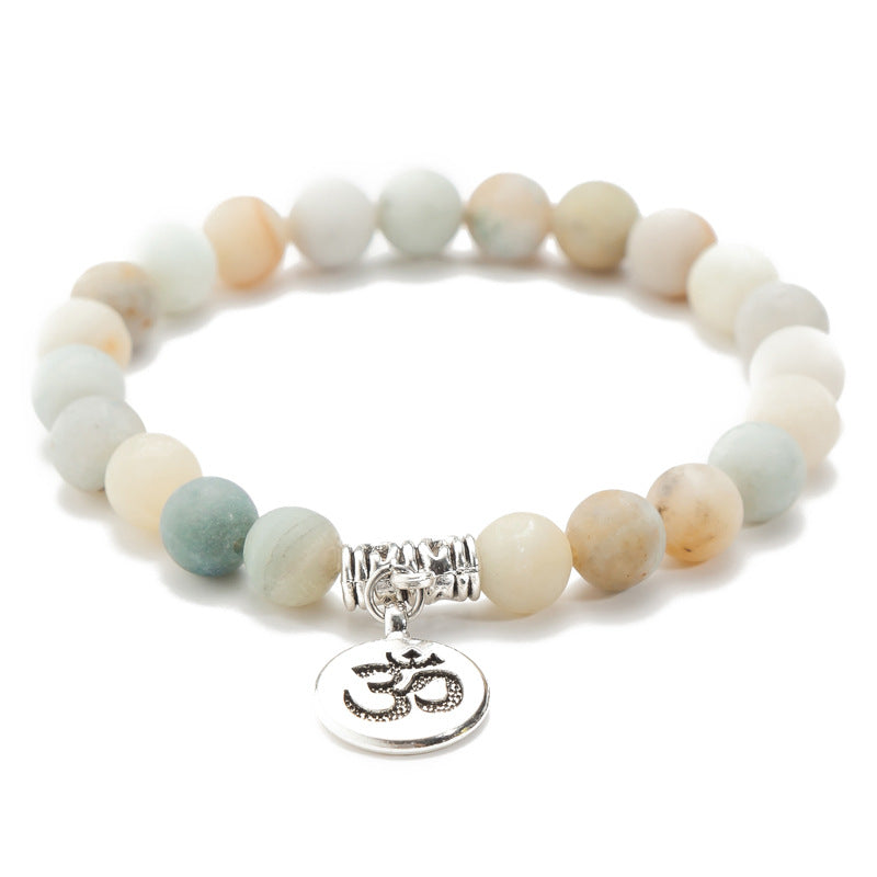 Lotus Pendant Yoga Energy Bead Bracelet