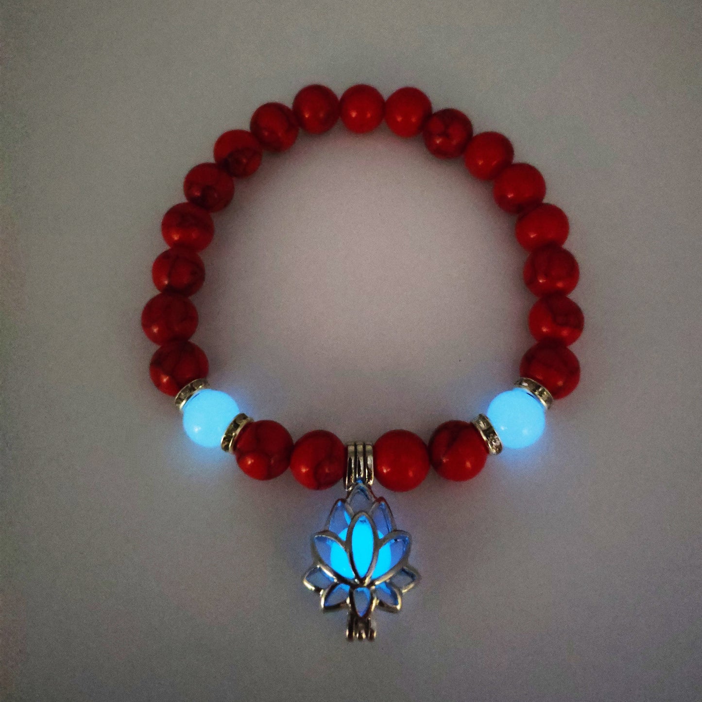 Glowing Turquoise Bead Yoga Energy Bracelet
